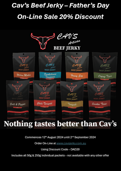 Cav's Beef Jerky - Father's Day Sale